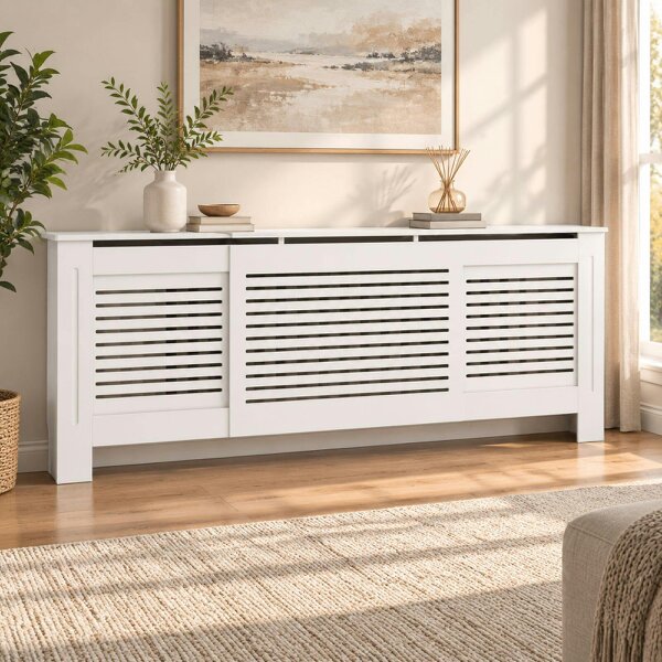 HOMEWEDO  Adjustable Radiator Cover, MDF Decorative Radiator Cover