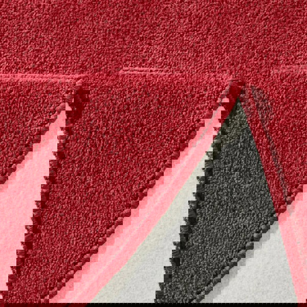 Modern Plain Red Rug – Soft Short Pile