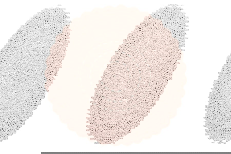 Doily rug POWDER PINK - Zuri House