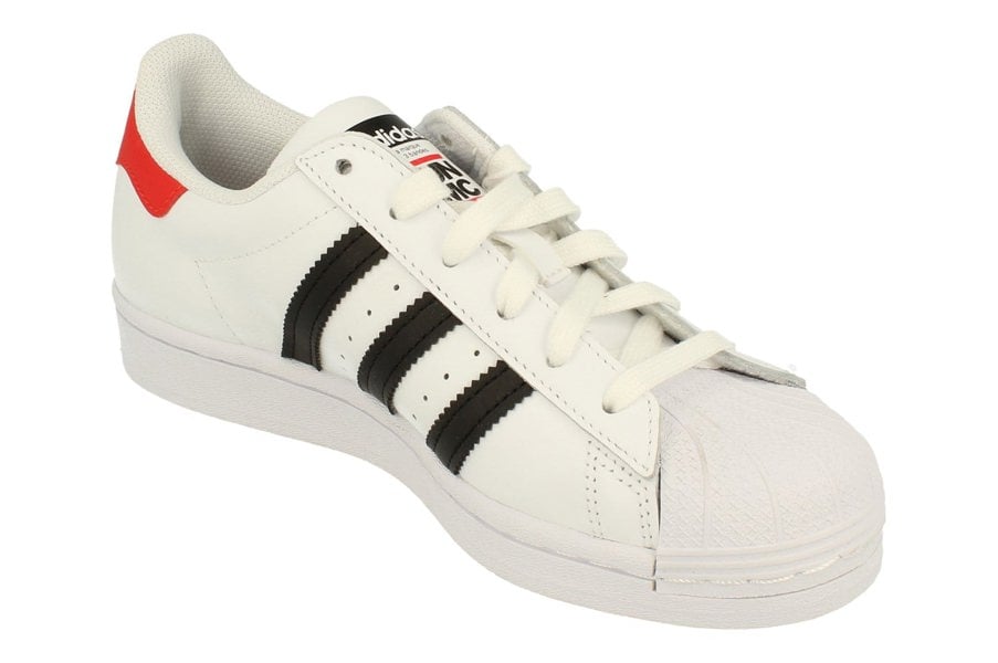Adidas Originals Superstar Junior Trainers Sneakers Fy4054 FY4054 - White Black Red Fy4054 - Photo 3