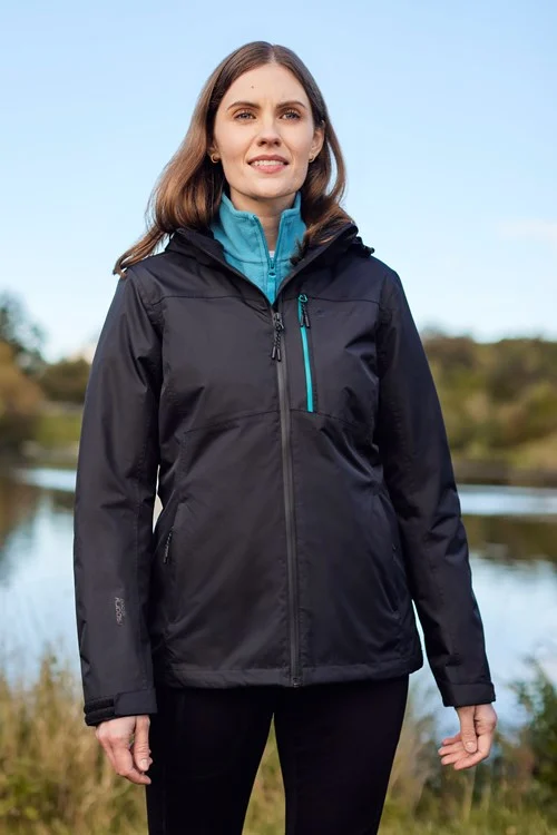 Mountain Warehouse Womens/Ladies Rainforest II Extreme Waterproof Jacket - Jet Black