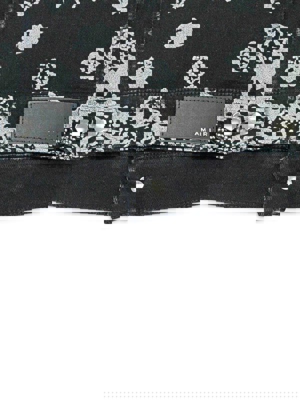 Notorious Plug Amiri Kids Bleach Bandana Trucker Jacket – Black