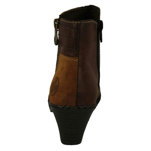 Rieker Ladies Rieker Fleeced Lined Heeled Ankle Boots 57186