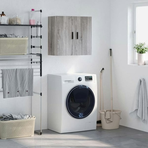 Berkfield Wall Cabinet Grey Sonoma 60x31x60 cm Engineered Wood