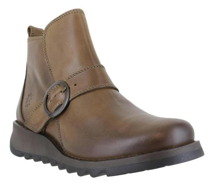 Fly London Sias Womens Wedged Heeled Chelsea Zip Up Ankle Boots