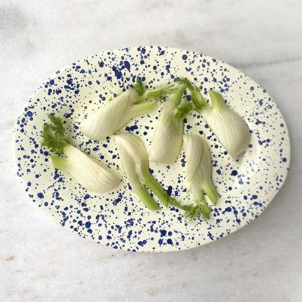 Hot Pottery Serving Platter Blueberry