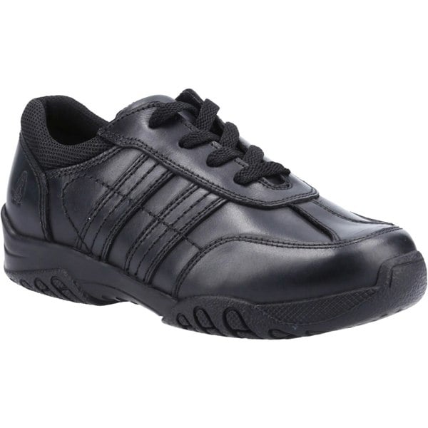 Hush Puppies Jezza 2 Senior Leather Boys's Black Lace-Up Shoes