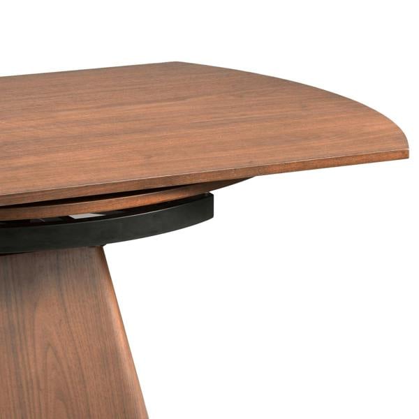 Angel Cerdá Round walnut extending dining table 1081