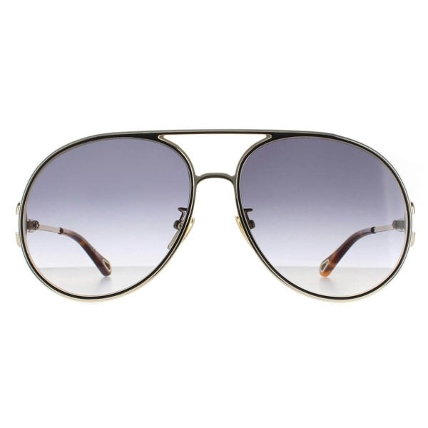 Chloe Sunglasses CH0145S 001 Gold Black Grey Gradient