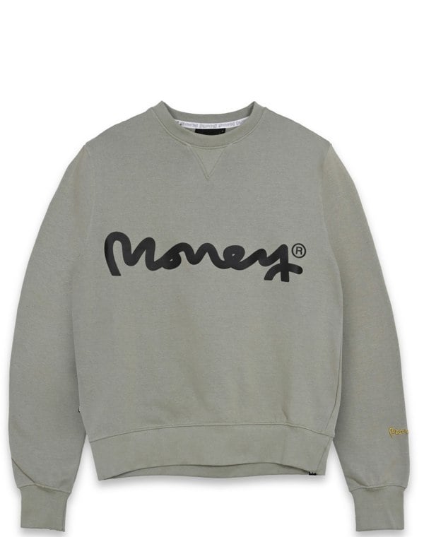 Money Chop Sig Core Crew Sweat Silver