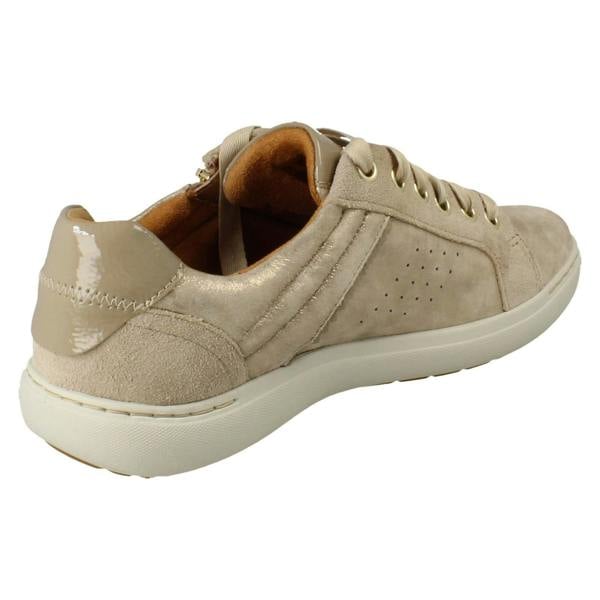 Clarks Ladies Clarks Leather Trainers Nalle Zen