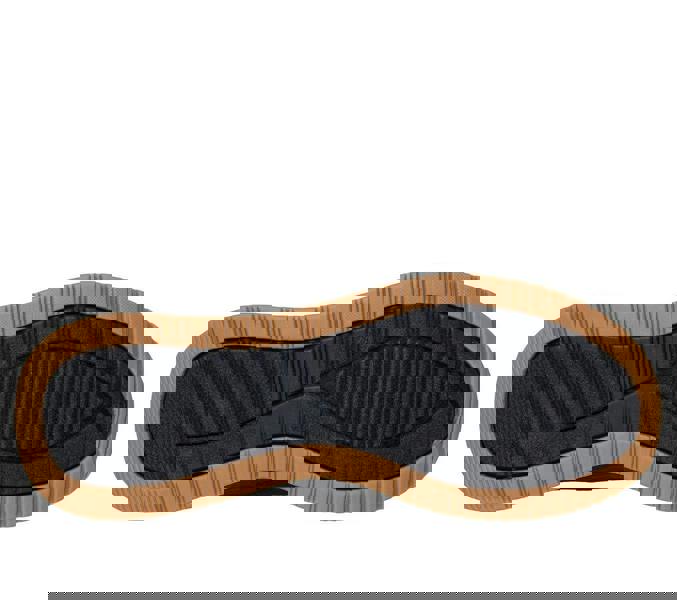 Skechers Bobs Squad 4 Chaos Mens Slip-Ins Casual Trainers, close-up view of the black and brown sole showing the tread pattern.