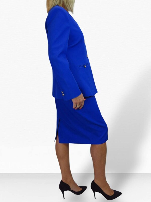 Paulo Due Women's 2 Piece V Neck Skirt Suit