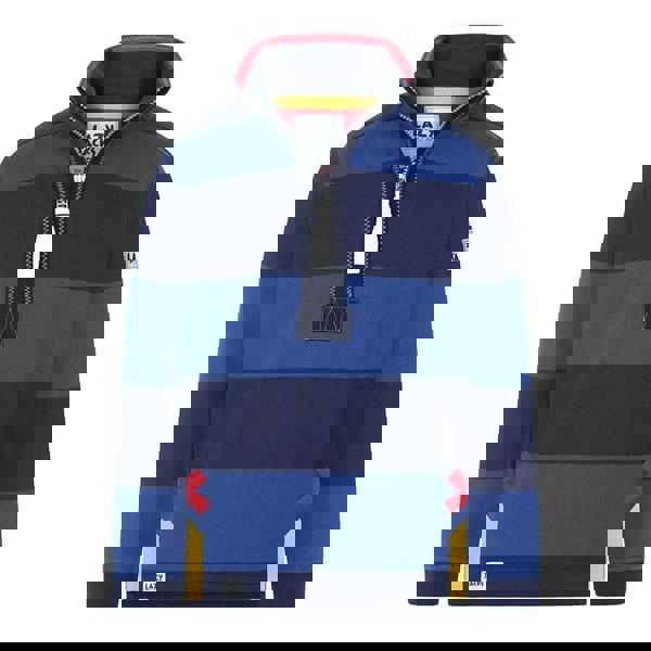 Lazy Jacks Boys Striped Half Zip Sweatshirt - Royal Blue