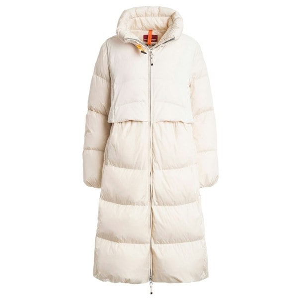 Parajumpers Comfort Fit Eyma White Long Down Jacket S