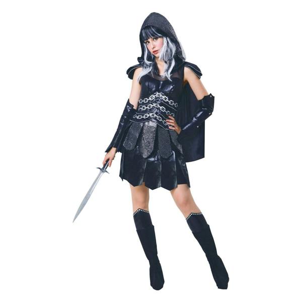 Bristol Novelty Womens/Ladies Dark Warrior Costume - Black - 