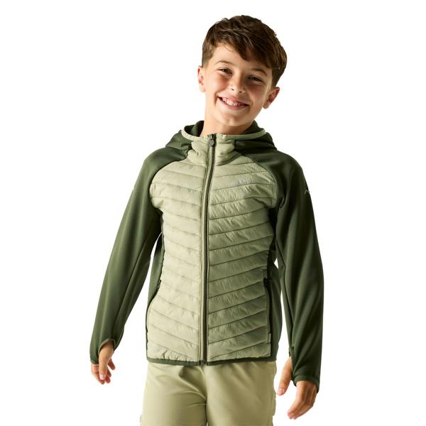 Regatta Childrens/Kids Andreson Hybrid Jacket - Dark Khaki/Light Sage - 