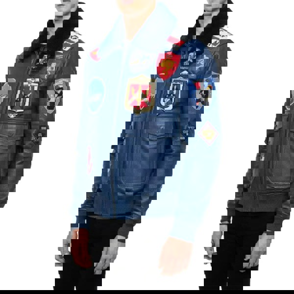 Leather Company Men's Cowhide Top Gun Maverick Leather Aviator Bomber Jacket