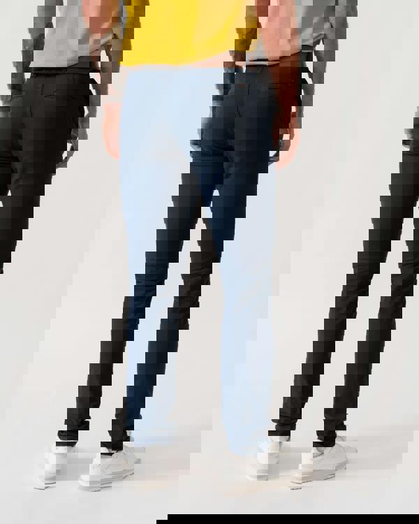 BOSS Orange Slim Fit Textured Chinos - Open Blue 464 - Back