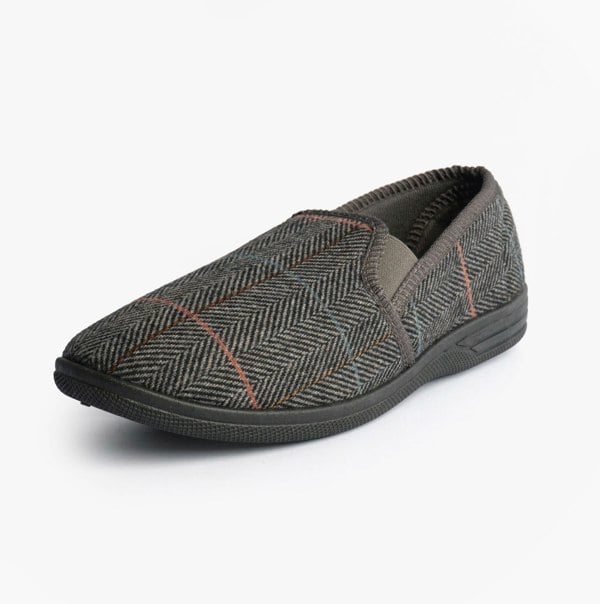 Zedzzz KENNY Mens Full Slippers Grey