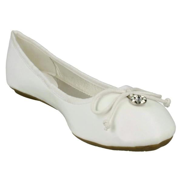 Spot On Ladies Spot On Flat Ballerina Shoes