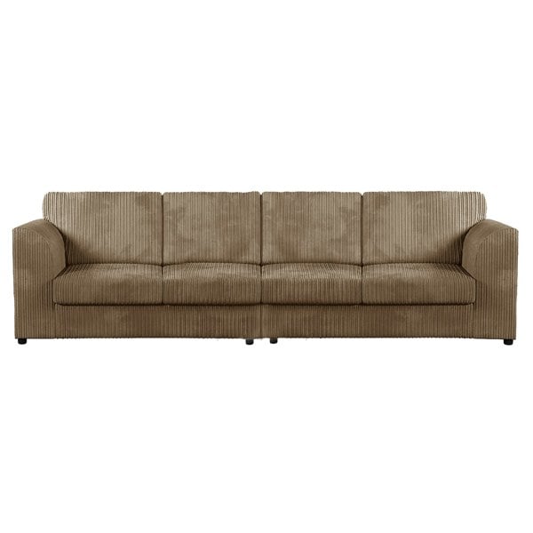 Furnishings For Less Luxor Cord Long Fabric 4 Seater - Full Back