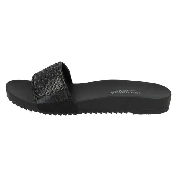 Savannah Ladies Savannah Flat Diamante Vamp Mules