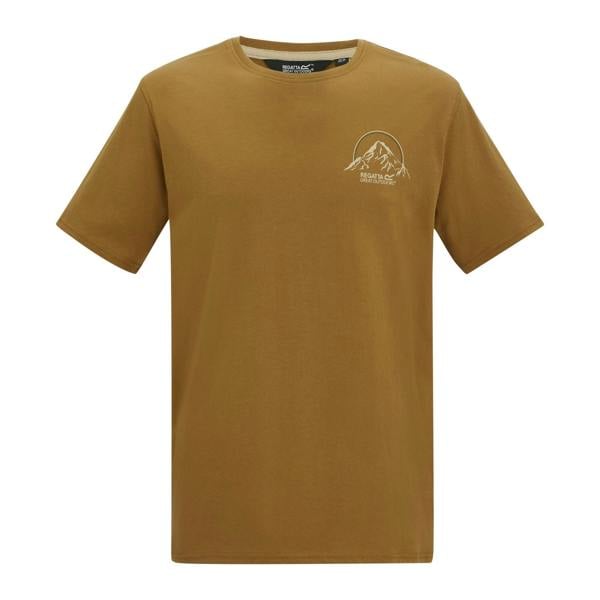 Regatta Mens Cline IX Original Outdoor Back Print T-Shirt - Rich Tan - 