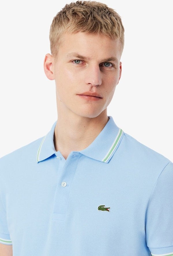 Lacoste Men's Regular Fit Trim Accent L.12.12 Polo Shirt - Blue