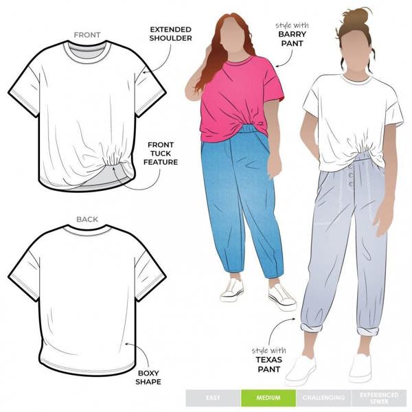 Style Arc Sewing Pattern Kempsey Knit Top - Tops for Women - Intermediate