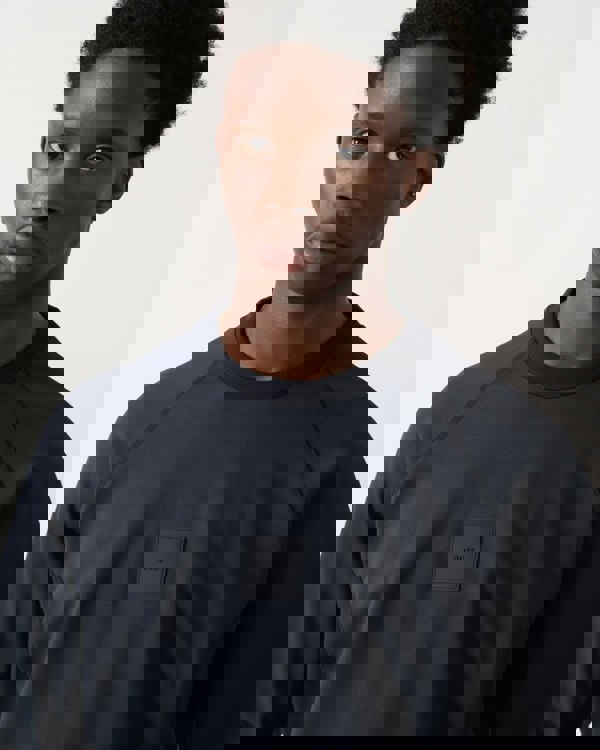 BOSS Green Salbo Rib Mens Crew Neck Sweatshirt - Dark Blue 402