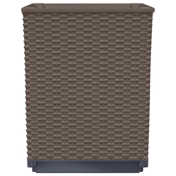 Berkfield Planters 4 pcs Brown 30x30x37 cm Polypropylene