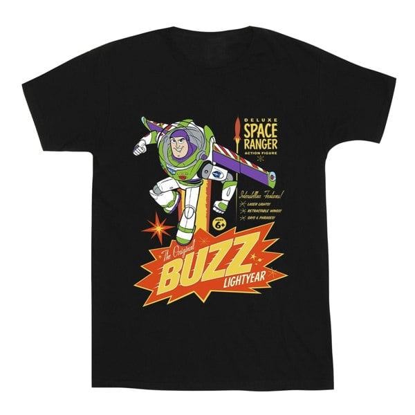 Disney Mens Toy Story Buzz Lightyear Space T-Shirt - Black