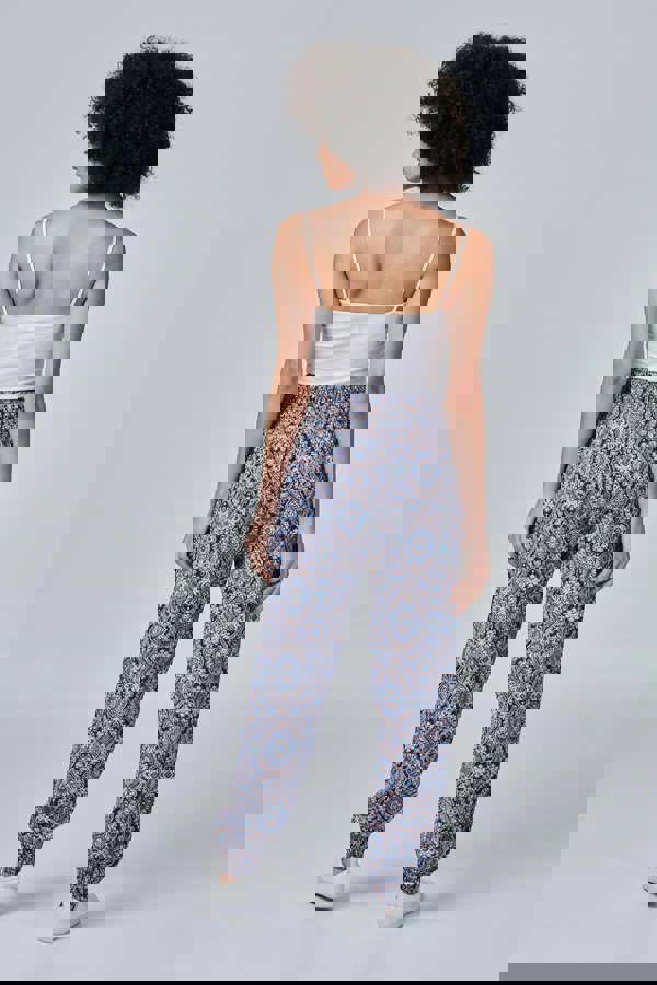 Navy | Mosaic Print Harem Pants