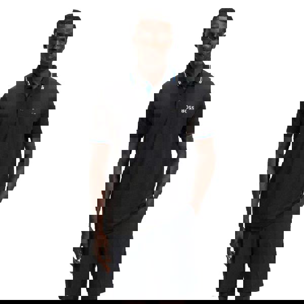 Boss Mens Paddy Pro Pique Regular Polo Shirt - Dark Blue - 