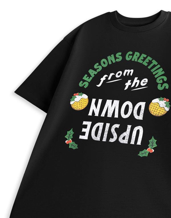 Stranger Things Unisex Black Season Greetings Short Sleeved T-Shirt