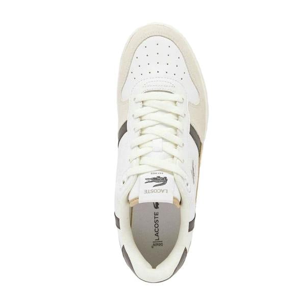 Lacoste Mens T-Clip Set Leather Trainers - White/Green - 