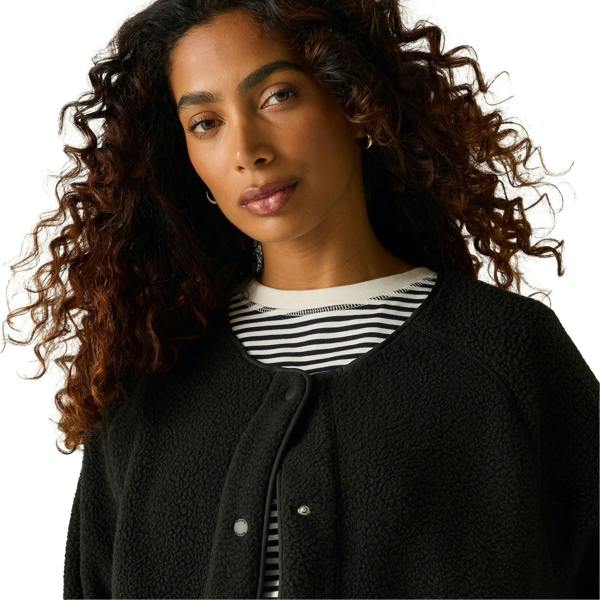 Regatta Womens/Ladies Lea Borg Snap-Front Fleece - Black - 