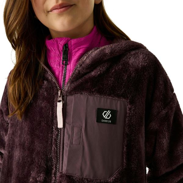 Dare 2B Childrens/Kids Powder Fleece Jacket - Huckleberry/Pink Haze - 