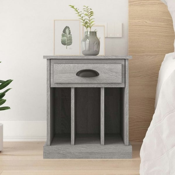 Berkfield Bedside Cabinet Grey Sonoma 43x36x50 cm