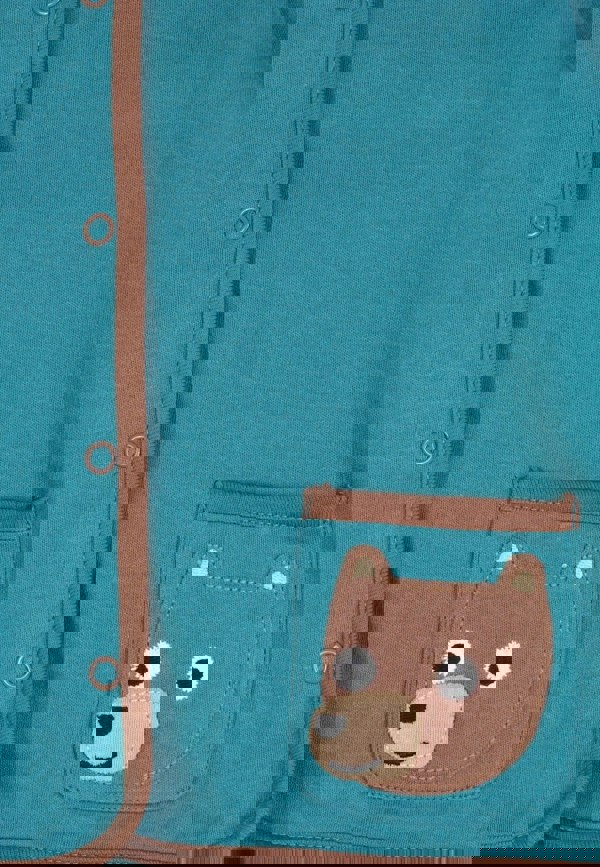 Organic Brown Bear Applique Reversible Jacket - Toby Tiger