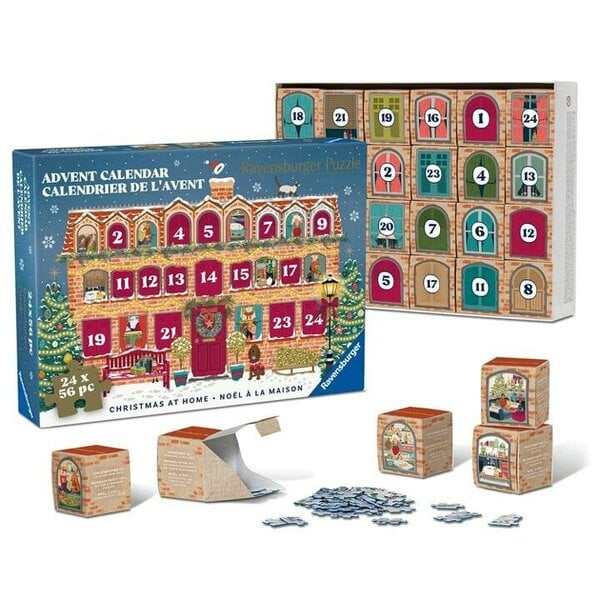 Christmas Ravensburger, Christmas at Home Jigsaw Advent, Jigsaws & Puzzles, Month To View, Family, Gift