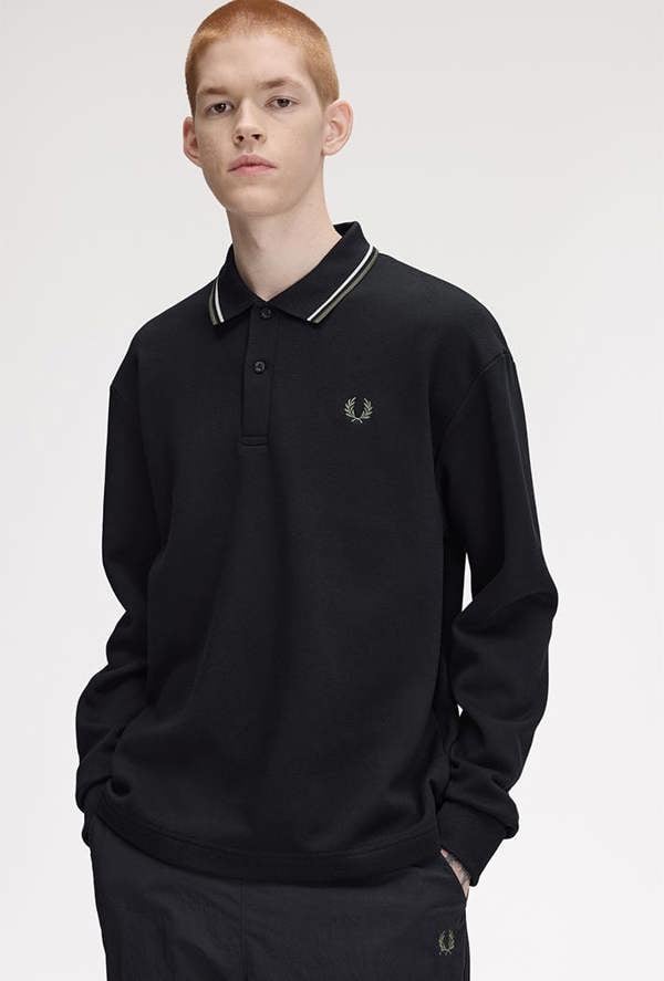 Fred Perry Tipped Collared Sweatshirt