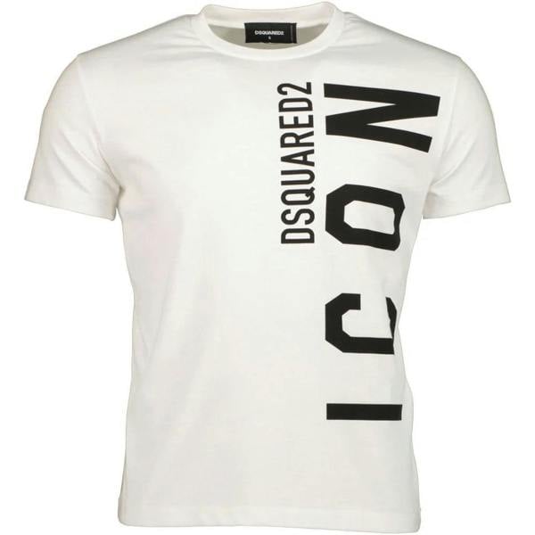 Dsquared2 Logo T-Shirt White Black Print M