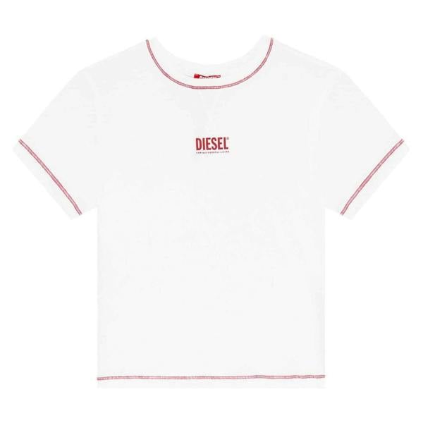 Diesel Womens/Ladies Maddie Slim Crop T-Shirt - White - 