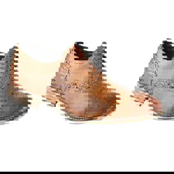 Roamers Mens Leather Brogue - Tan - 