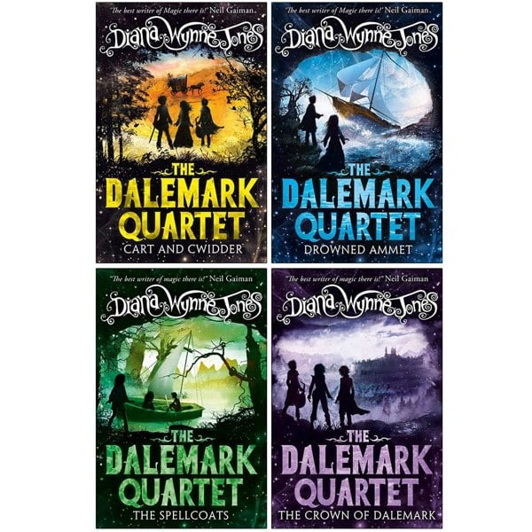 Diana Wynne Jones 4 Book Set Cart and Cwidder, Drowned Ammet, The Spellcoats, The Crown of Dalemark