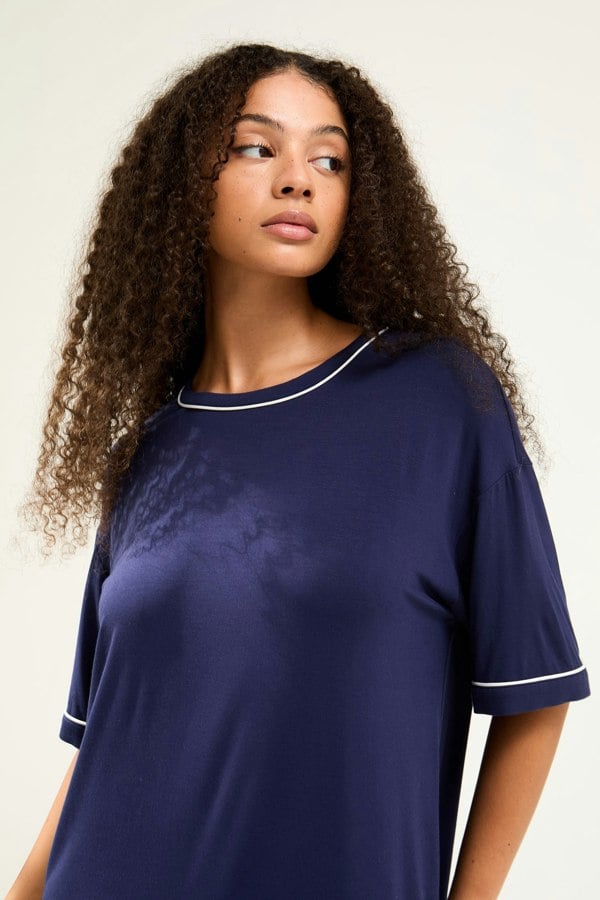 Bamboo Classic Tee Dress in Midnight - Wholesale - Nightgowns