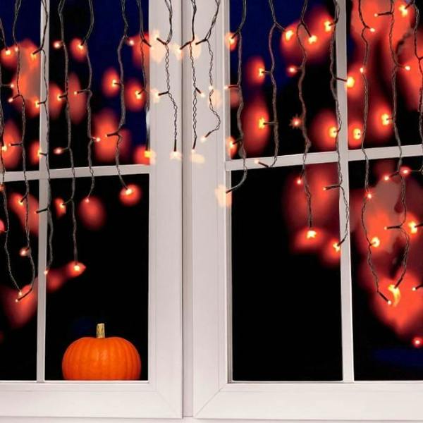 Garden Greatness 100 Curved LED Halloween Curtain Lights