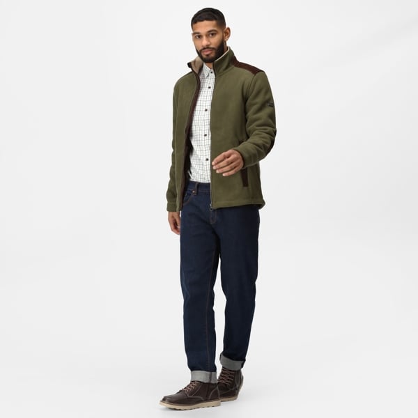 Regatta Mens Faversham Full Zip Fleece Jacket - Dark Khaki